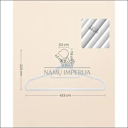 Aksominių pakabų komplektas 50 vnt SM1331 - €47 Save 10% 25-50, __label:Pristatymas 5-14 d.d., interjeras,