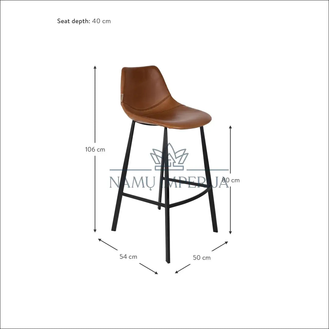 Baro kėdė VI471 - €130 Save 55% 100-200, __label:Pristatymas 1-2 d.d., baro-kedes, color-juoda, color-ruda €100