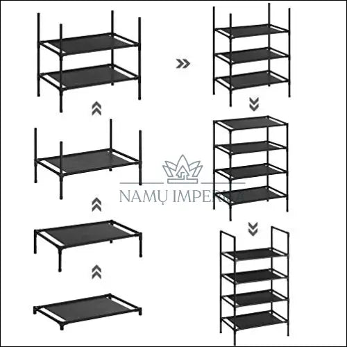 Batų lentyna SM1000 - €53 Save 30% 50-100, __label:Pristatymas 5-14 d.d., batu-lentyna, notouch30, song 45x28x150cm