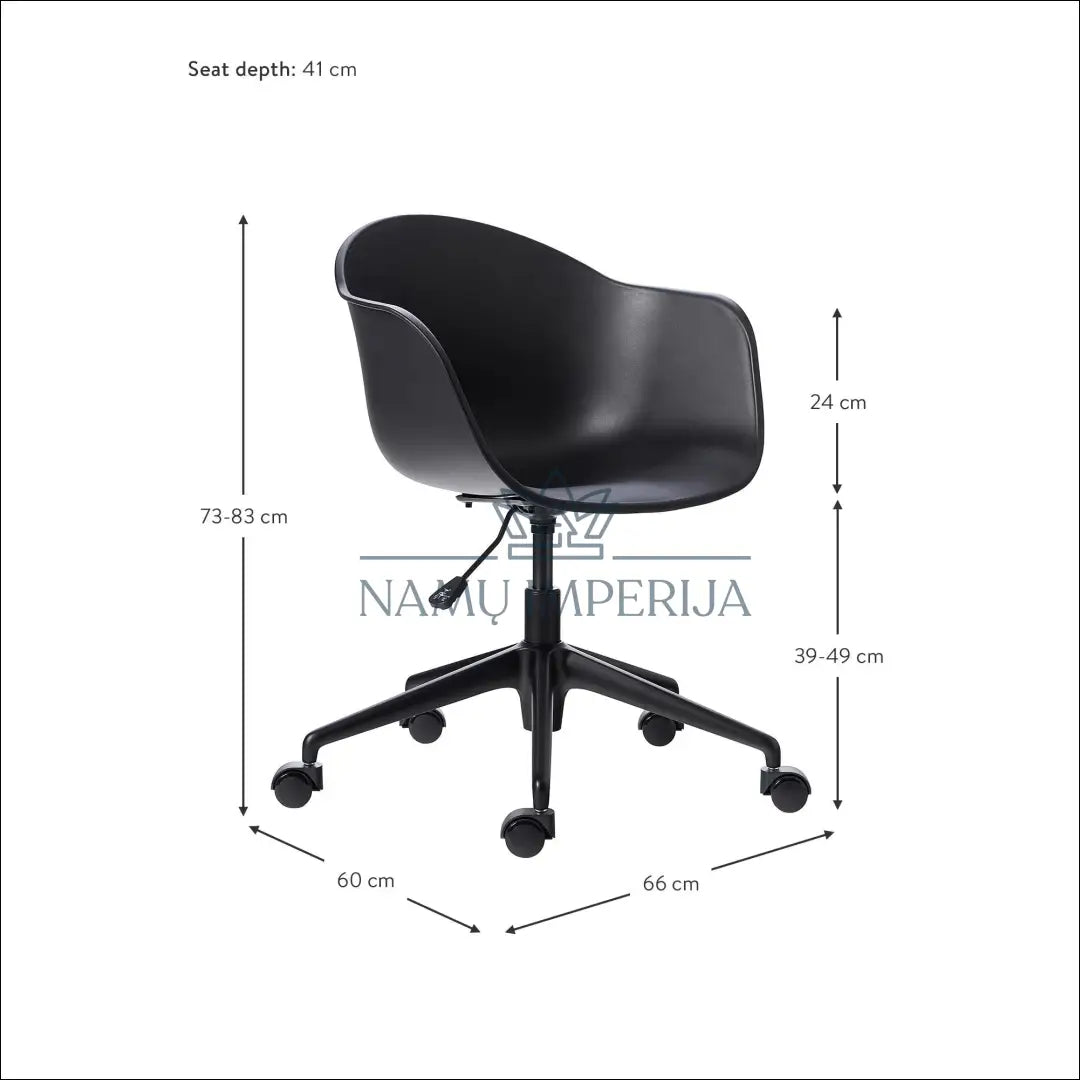 Darbo kėdė BI154 - €85 Save 50% 50-100, __label:Pristatymas 1-2 d.d., biuro-baldai, biuro-kedes, color-juoda €50