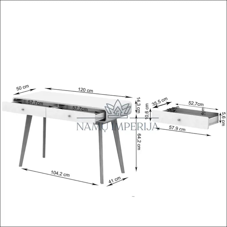 Darbo stalas BI143 - €73 Save 65% 50-100, __label:Pristatymas 1-2 d.d., biuro-baldai, biuro-stalai, color-balta €50