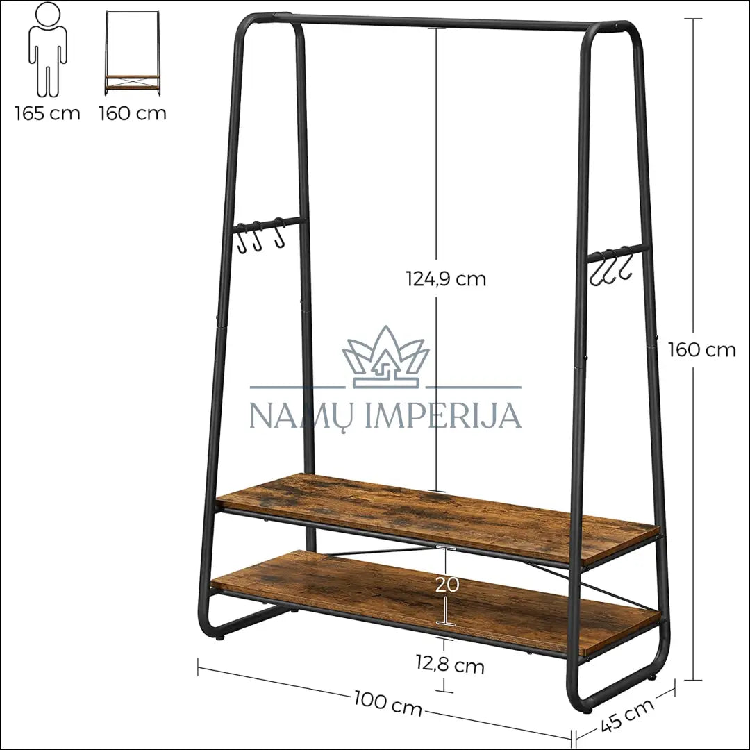 Drabužių kabykla SM612 - €129 Save 30% 100-200, __label:Pristatymas 5-14 d.d., drabuziu-kabykla, miegamojo,