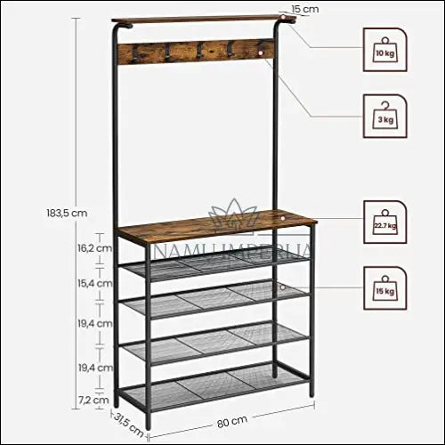 Drabužių kabykla su batų lentynomis SM224 - €142 Save 30% 100-200, __label:Pristatymas 5-14 d.d.,