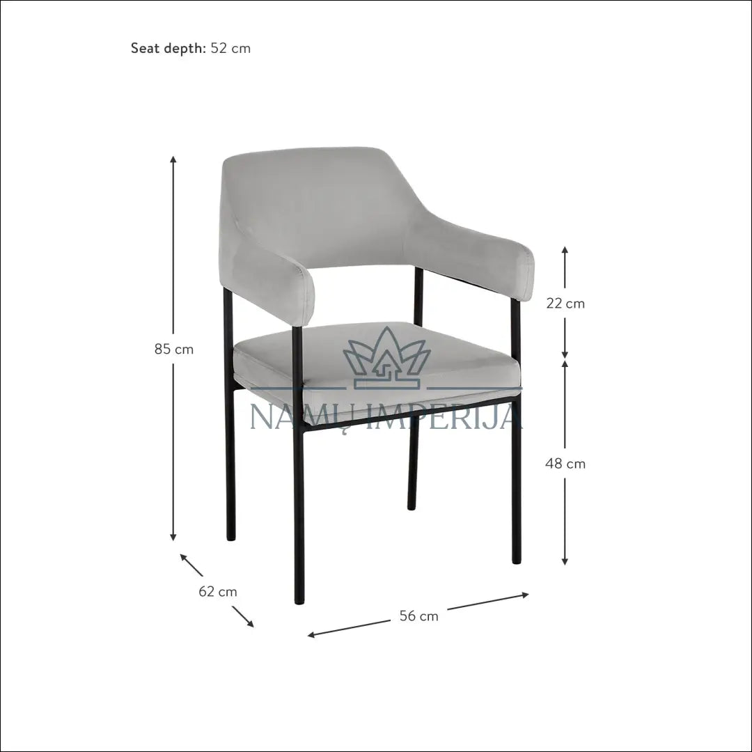 Fotelis MI358 - €90 Save 55% 50-100, __label:Pristatymas 1-2 d.d., color-juoda, color-pilka, foteliai €50 to €100