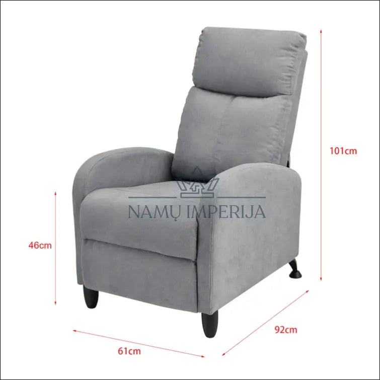 Fotelis MI412 - €115 Save 50% 100-200, __label:Pristatymas 1-2 d.d., color-pilka, foteliai, material-gobelenas €100