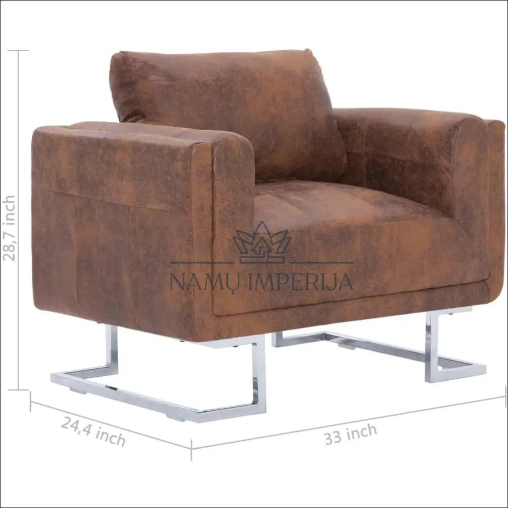 Fotelis MI427 - €94 Save 55% 50-100, __label:Pristatymas 1-2 d.d., color-ruda, foteliai, material-dirbtine-oda €50