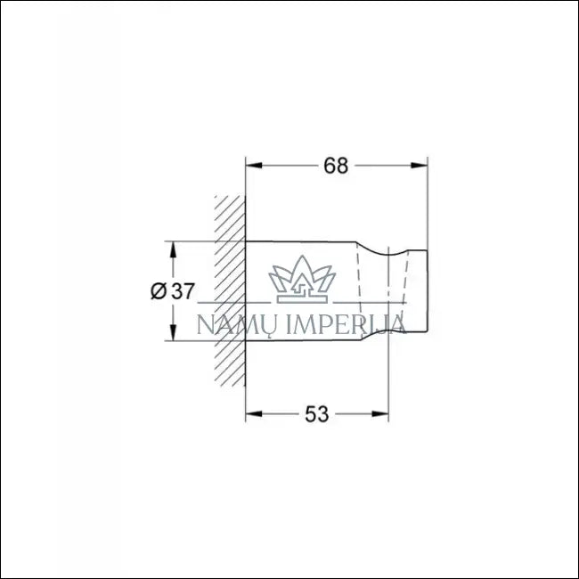 “GROHE” universalus chromuotas sieninis laikiklis KI764 - €9 Save 50% __label:Pristatymas 1-2 d.d.,