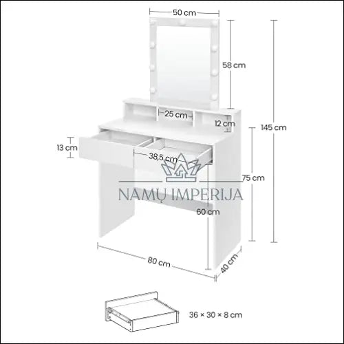 Grožio staliukas SM1280 - €200 Save 30% __label:Pristatymas 5-14 d.d., grozio-staliukas, notouch30, over-200, song