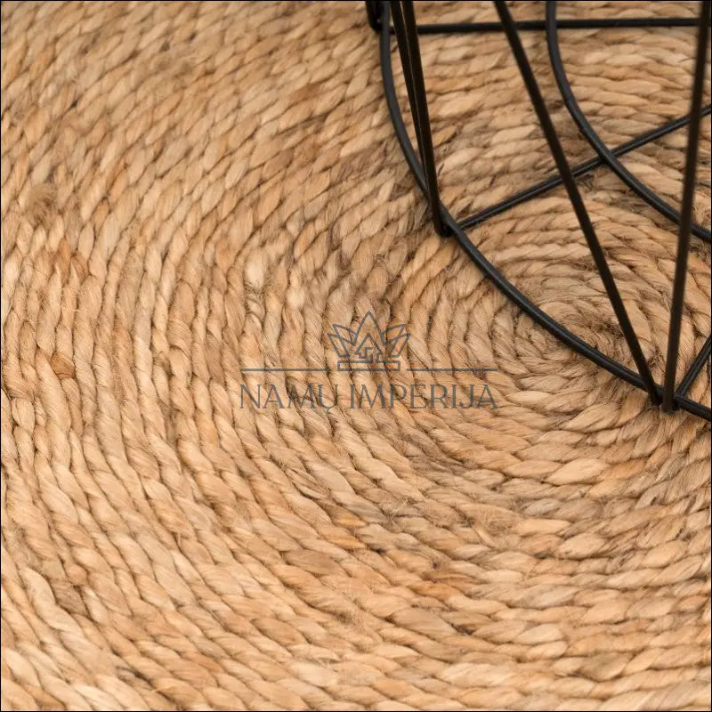 Kilimas NI5851 - €75 100-200, 50-100, color-Nature, kilimai, newdiva2 Kilimai Jute Rug Handmade Round Aztec Pattern