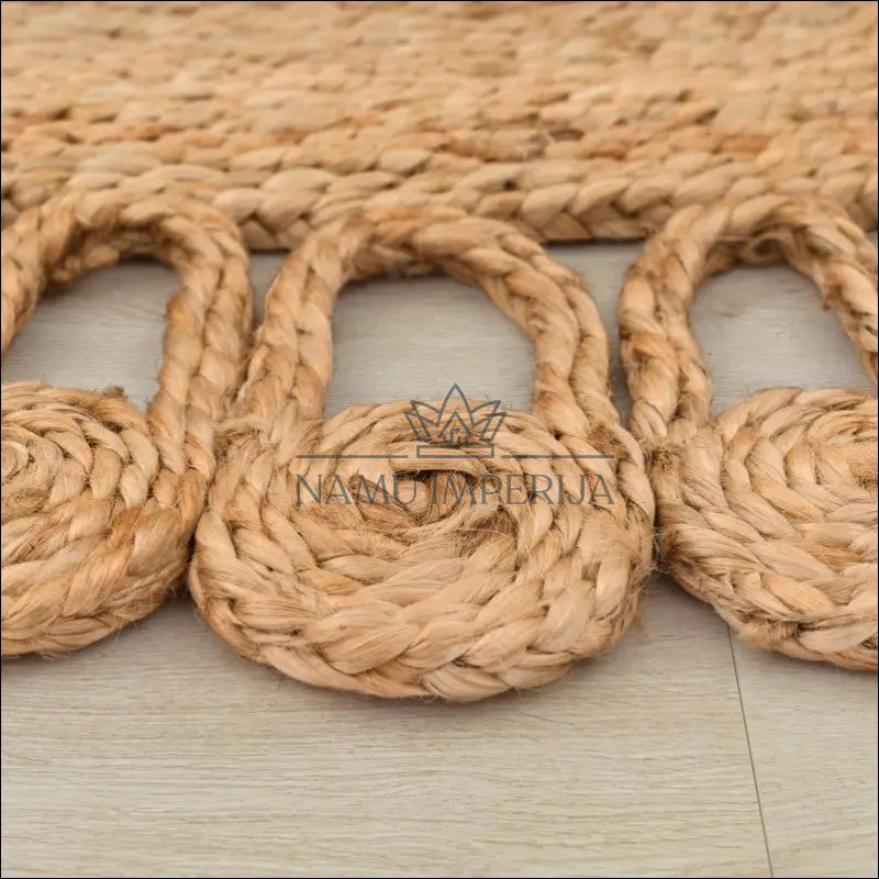 Kilimas NI5852 - €75 100-200, 50-100, color-Nature, kilimai, newdiva2 Kilimai Jute Rug Round Handmade Boho Pattern