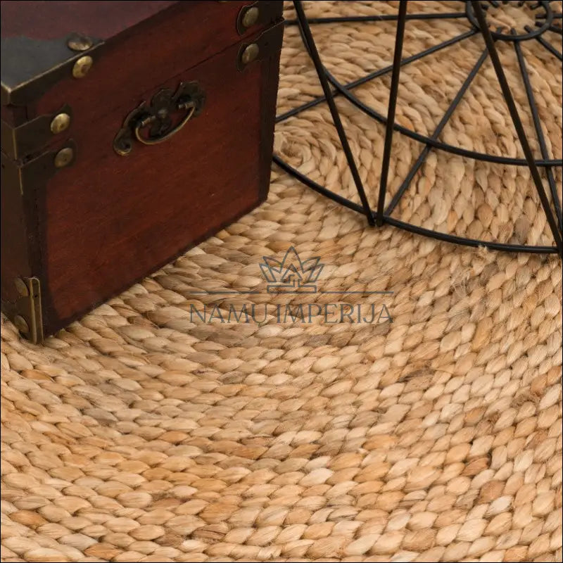 Kilimas NI5852 - €75 100-200, 50-100, color-Nature, kilimai, newdiva2 Kilimai Jute Rug Round Handmade Boho Pattern