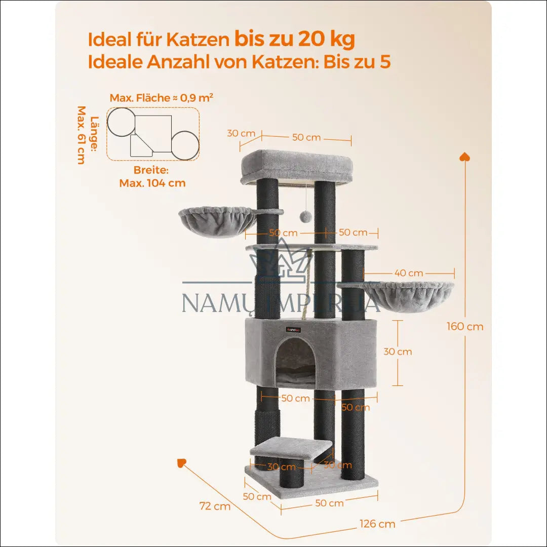 Kačių stovas draskyklė SM016 - €146 Save 10% 100-200, __label:Pristatymas 5-14 d.d., gyvunai, kates, notouch10