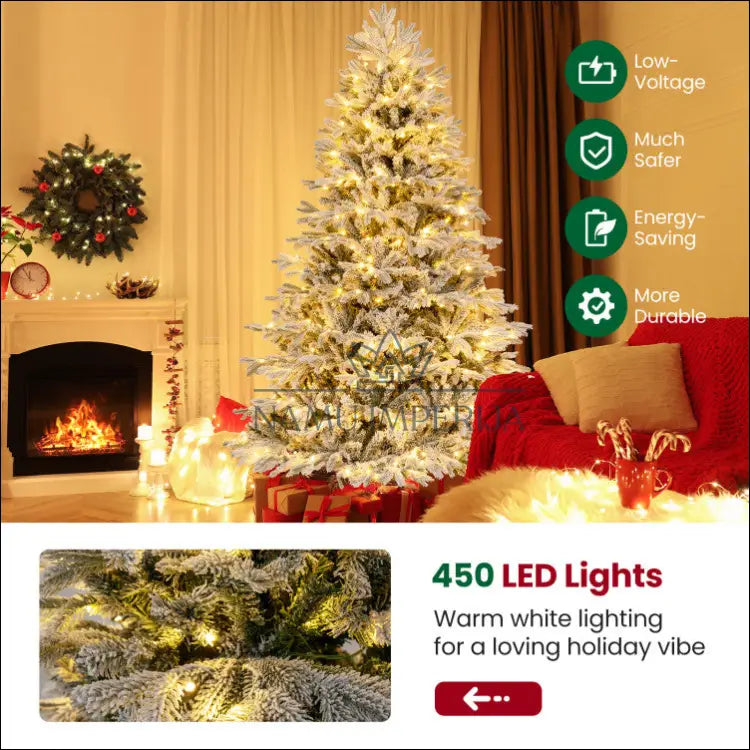 Kalėdinė eglutė su stovu ir LED lemputėmis (180cm) DI5039 - €110 Save 50% 100-200, __label:Pristatymas 1-2 d.d.,