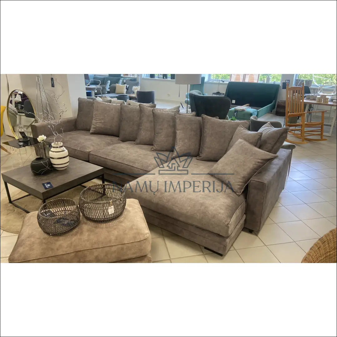 Kampinė sofa MI336 - €1,021 Save 10% __label:Pristatymas 1-2 d.d., color-pilka, kampai, material-aksomas, minkšti