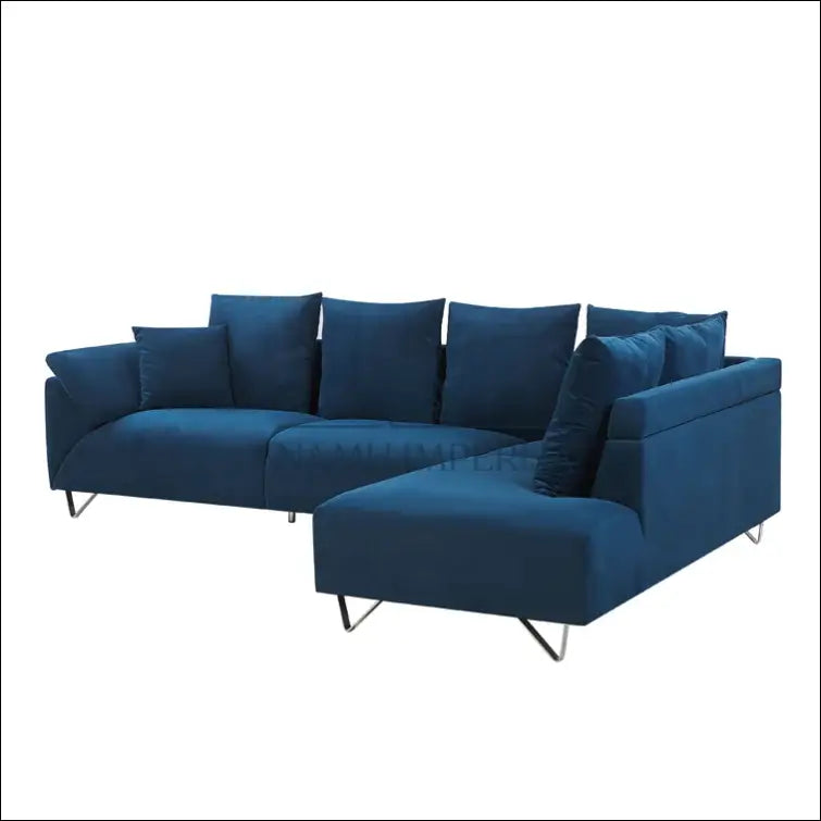 Kampinė sofa MI579 - €770 Save 50% __label:Pristatymas 1-2 d.d., color-melyna, kampai, material-aksomas,