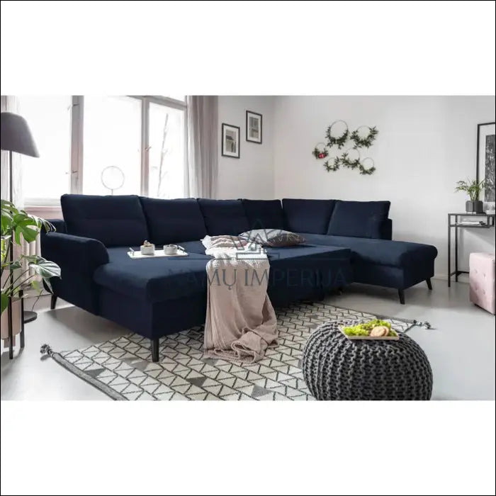 Kampinė sofa su miegama dalimi MI193 - €940 Save 50% __label:Pristatymas 1-2 d.d., color-melyna, kampai,