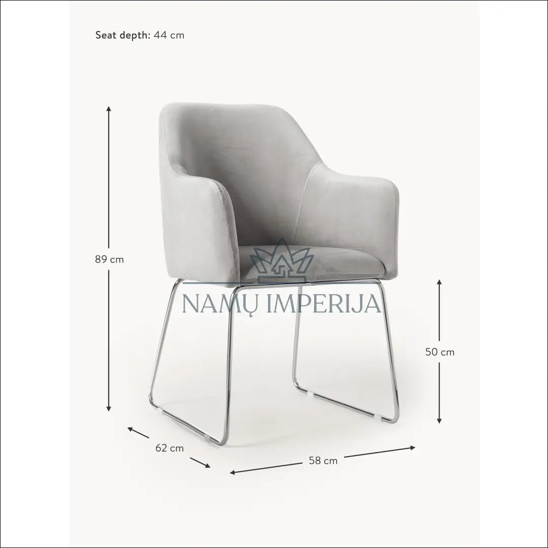 Kėdė/fotelis VI474 - €116 Save 60% 100-200, __label:Pristatymas 1-2 d.d., color-pilka, foteliai, kedes-valgomojo