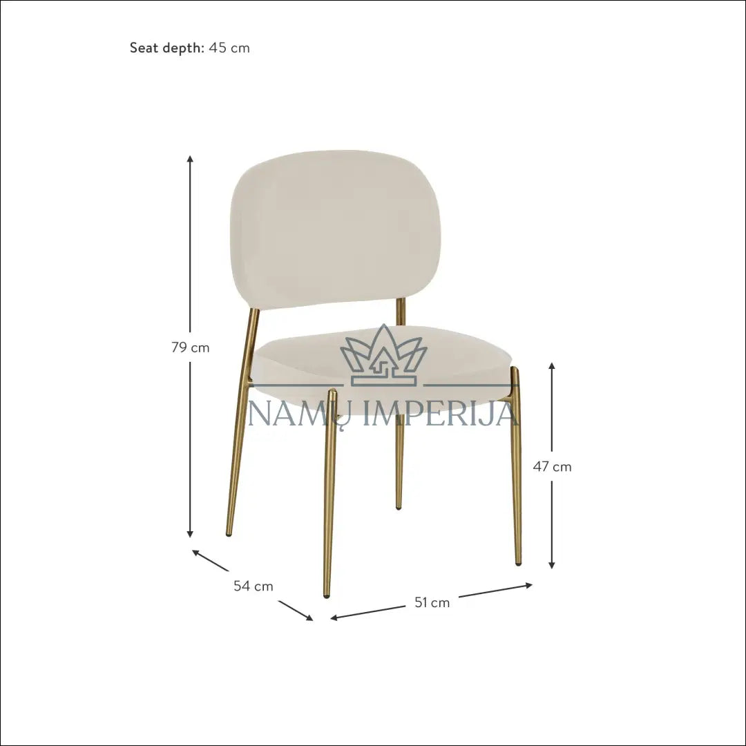 Kėdė VI400 - €77 Save 65% 50-100, __label:Pristatymas 1-2 d.d., color-auksine, color-kremas, kedes-valgomojo €50