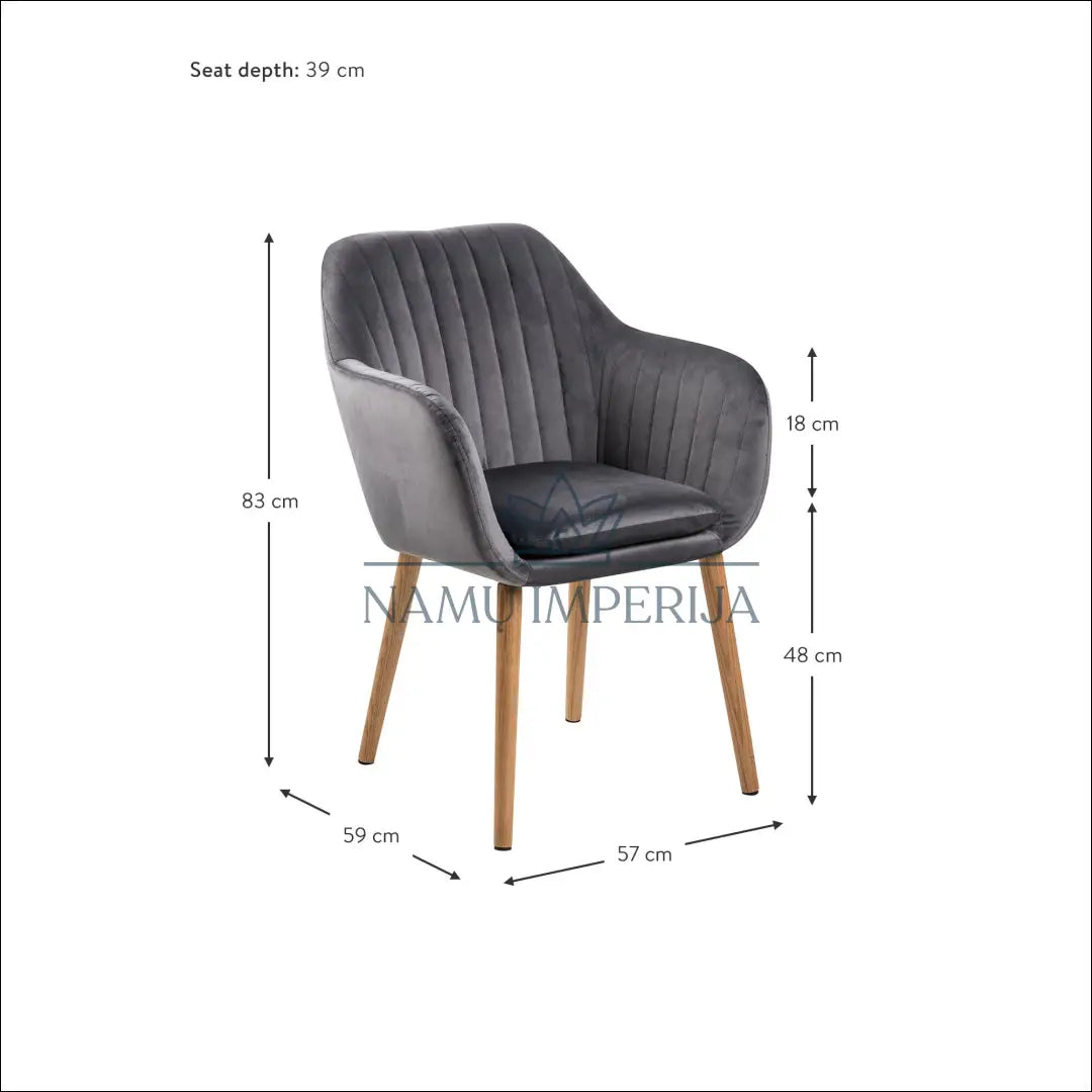 Kėdė VI420 - €85 Save 55% 50-100, __label:Pristatymas 1-2 d.d., color-pilka, color-ruda, foteliai €50 to €100