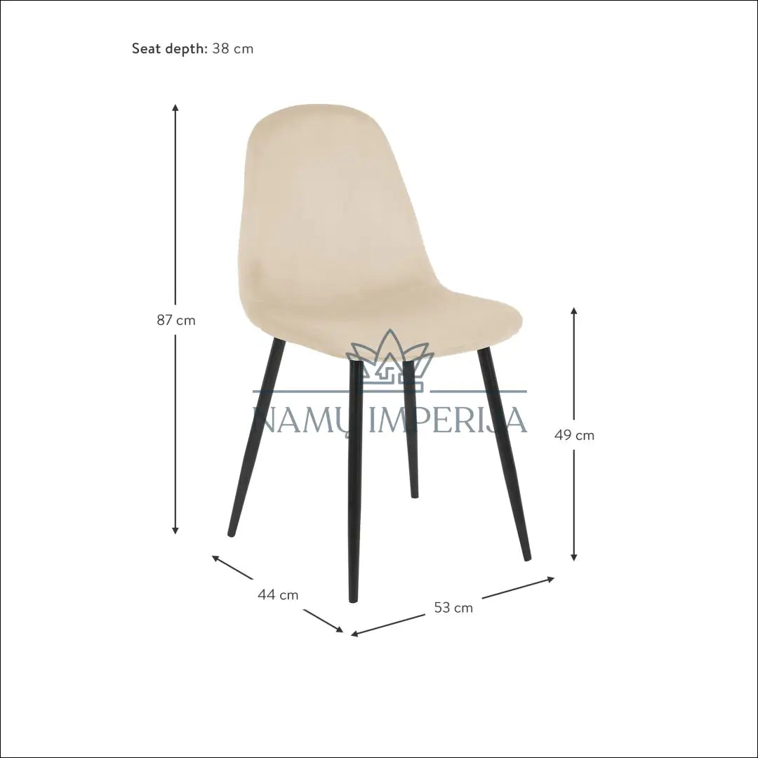 Kėdė VI427 - €36 Save 55% 25-50, __label:Pristatymas 1-2 d.d., color-kremas, kedes-valgomojo, material-aksomas