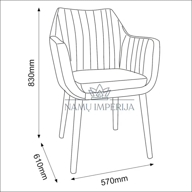 Kėdė VI454 - €56 Save 65% 50-100, __label:Pristatymas 1-2 d.d., color-pilka, color-ruda, kedes-valgomojo €50