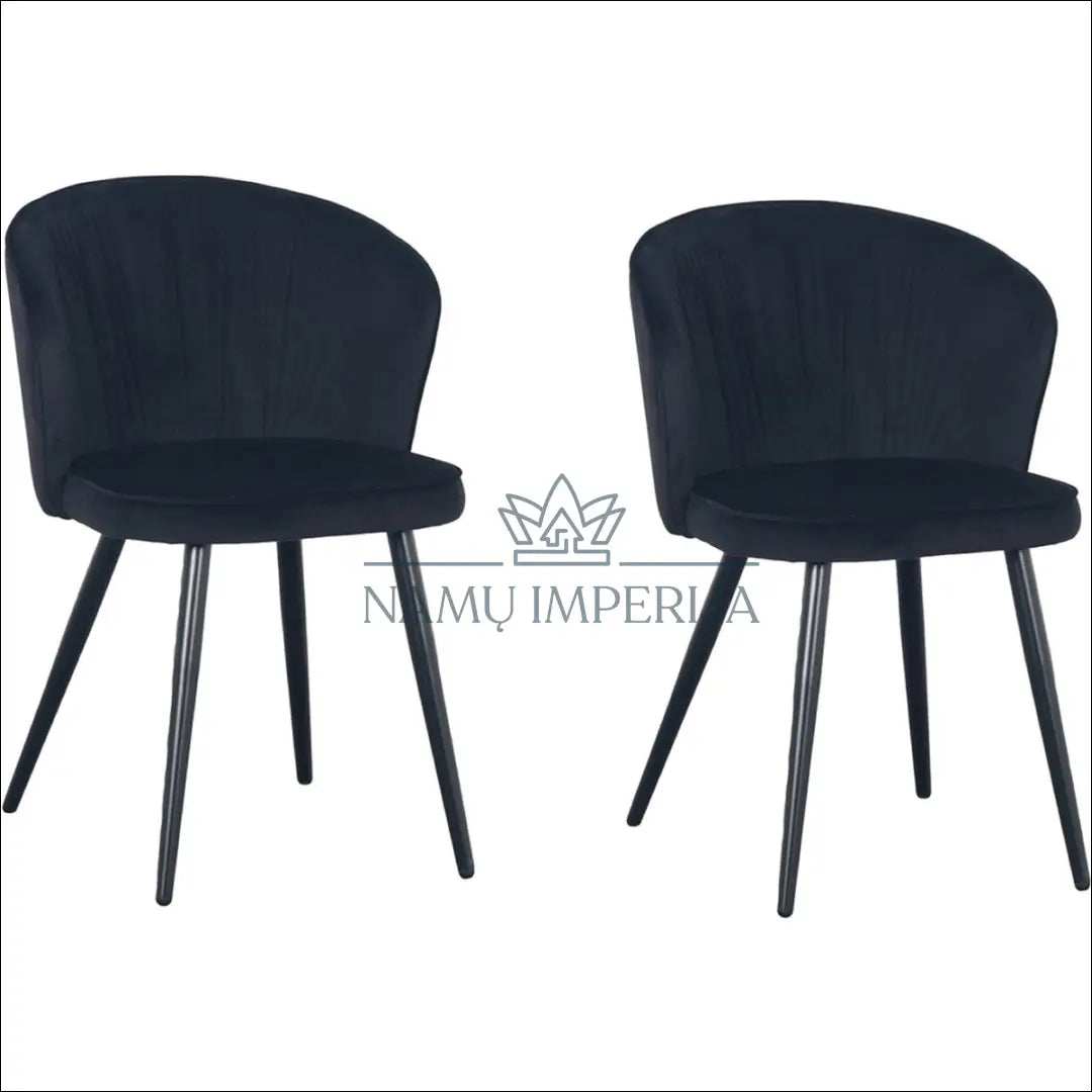 Kėdė VI649 - €75 Save 50% 50-100, __label:Pristatymas 1-2 d.d., color-juoda, kedes-valgomojo, material-aksomas