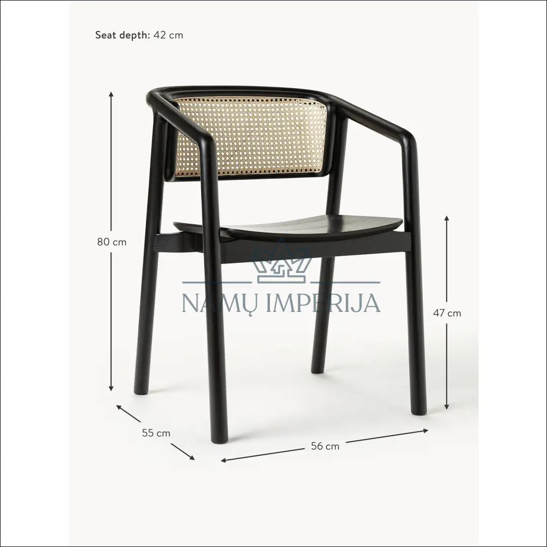 Kėdė VI653 - €150 Save 50% 100-200, __label:Pristatymas 1-2 d.d., color-juoda, color-smelio, kedes-valgomojo €100