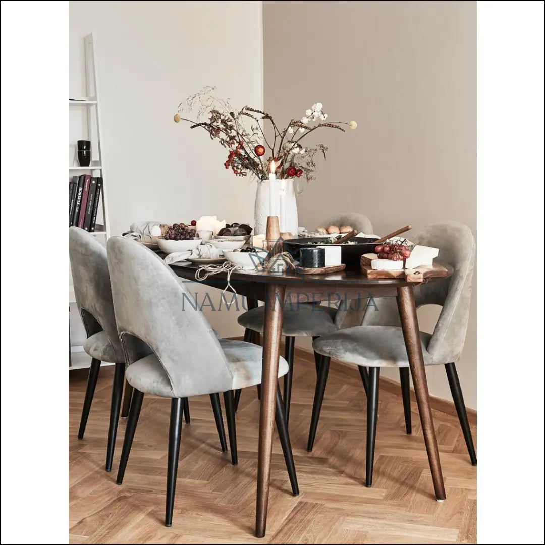 Kėdė VI750 - €95 Save 50% 50-100, __label:Pristatymas 1-2 d.d., color-juoda, color-pilka, kedes-valgomojo Pilka