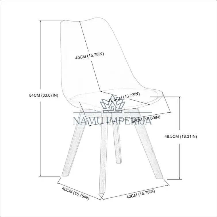 Kėdžių komplektas (4vnt) VI394 - €98 Save 65% 50-100, __label:Pristatymas 1-2 d.d., color-balta, color-ruda,