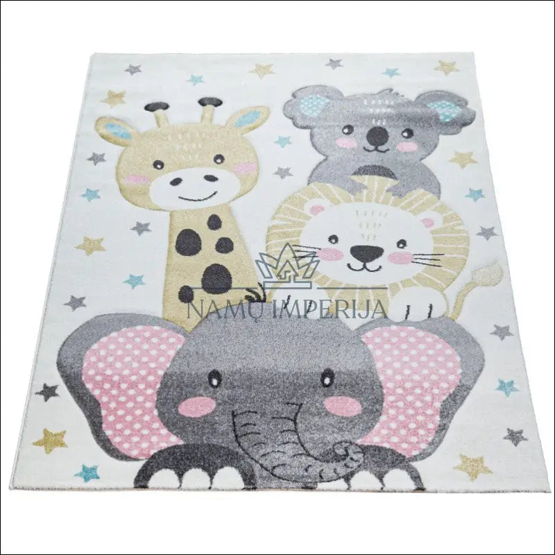 Kilimas NI5870 - €91 100-200, 50-100, color-kremas, kilimai, newdiva2 Kilimai Kids Rug Stars And Animal Pattern