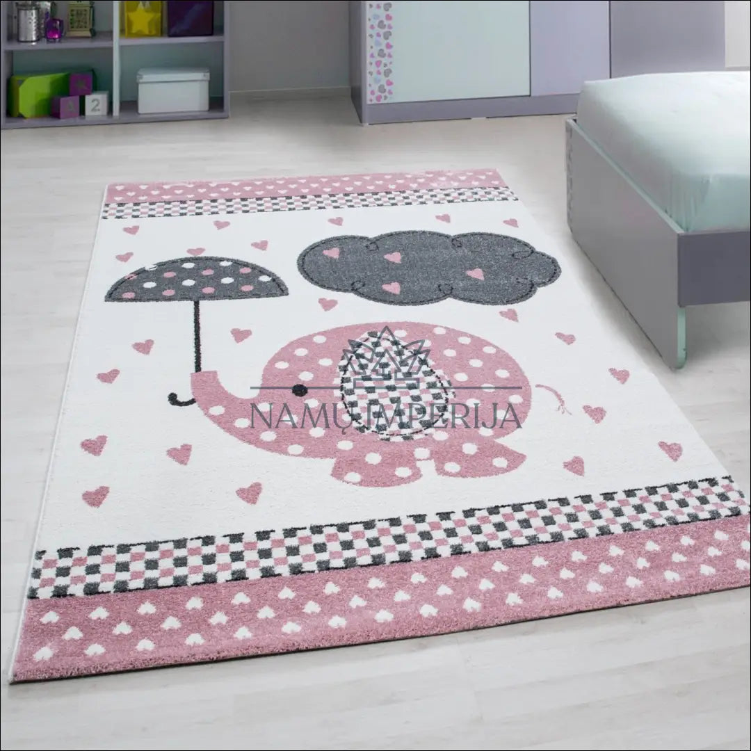 Kilimas NI2038 - €75 Save 30% -30% , 100-200, 50-100, __label:Pristatymas 5-14 d.d., apvalus 120 x 170 cm / Rožinė