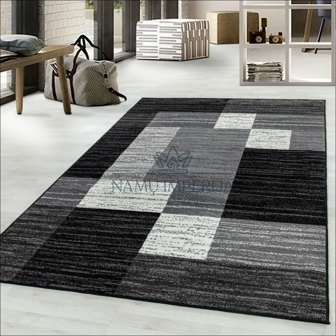 Kilimas RU2099 - €35 Save 30% 25-50, __label:Pristatymas 1-2 d.d., color-juoda, color-pilka, Dydis-80-x-150-cm 80 x