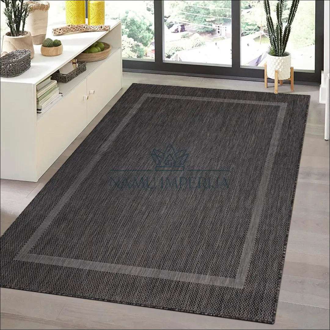 Kilimas NI2550 - €19 Save 30% 100-200, 25-50, 50-100, __label:Pristatymas 5-14 d.d., apvalus 60 x 100 cm / Juoda