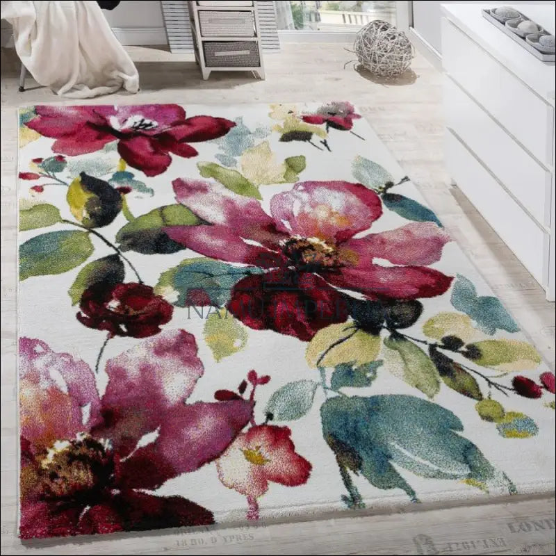Kilimas NI3062 - €104 Save 20% 100-200, 50-100, __label:Pristatymas 5-14 d.d., ayy, Canvas flower patterned rug 120 x