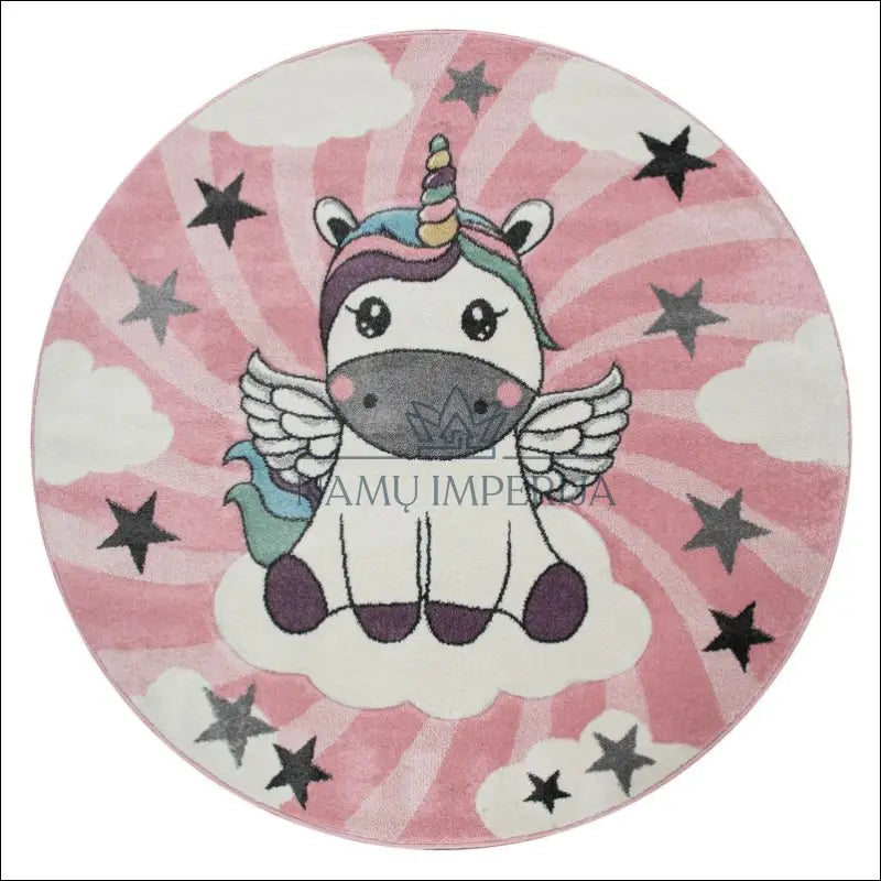 Kilimas NI3164 - €110 100-200, 50-100, __label:Pristatymas 5-14 d.d., ayy, Childrens Rug Girls Unicorn Clouds Grey