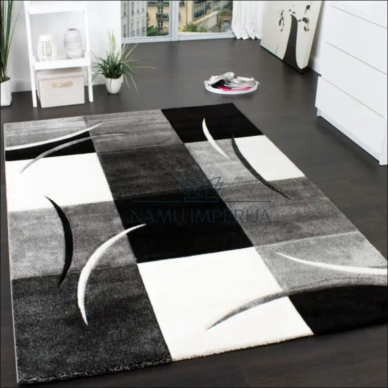 Kilimas NI3236 - €92 Save 20% 100-200, 50-100, __label:Pristatymas 5-14 d.d., ayy, color-juoda and white 120 x 170 cm