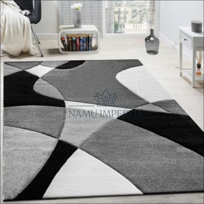 Kilimas NI3700 - €129 Save 15% 100-200, 50-100, __label:Pristatymas 5-14 d.d., ayy, color-juoda and white 120 x 170