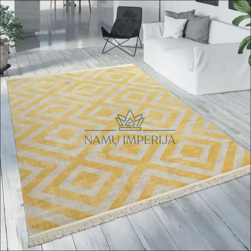 Kilimas NI3781 - €89 Save 20% 100-200, 50-100, __label:Pristatymas 5-14 d.d., ayy, color-Yellow-White 120 x 170 cm