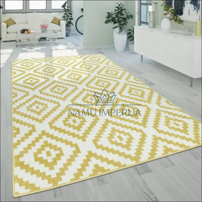 Kilimas NI3896 - €79 Save 20% 100-200, 50-100, __label:Pristatymas 5-14 d.d., ayy, color-Yellow-White 120 x 170 cm