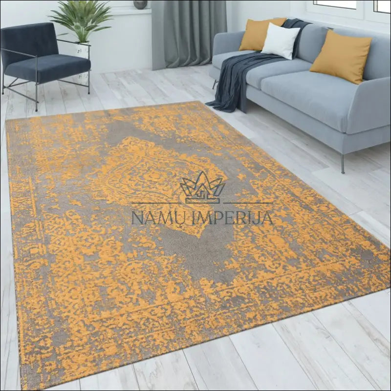 Kilimas NI5091 - €231 Save 15% 100-200, 50-100, color-Anthrazit-Gelb, kilimai, newdiva2 160 x 230 cm / Antracito