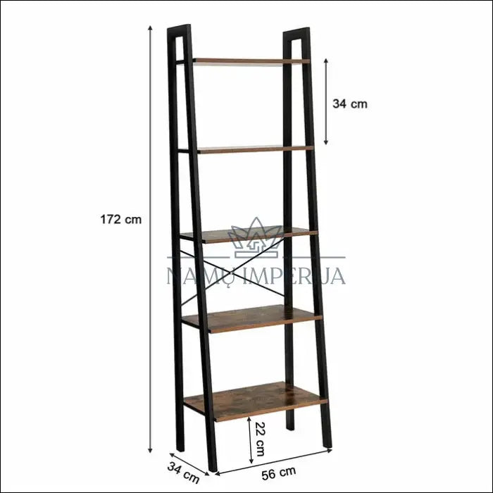 Knygų lentyna SI632 - €46 Save 65% 25-50, __label:Pristatymas 1-2 d.d., biuro-baldai, biuro-lentynos, color-juoda