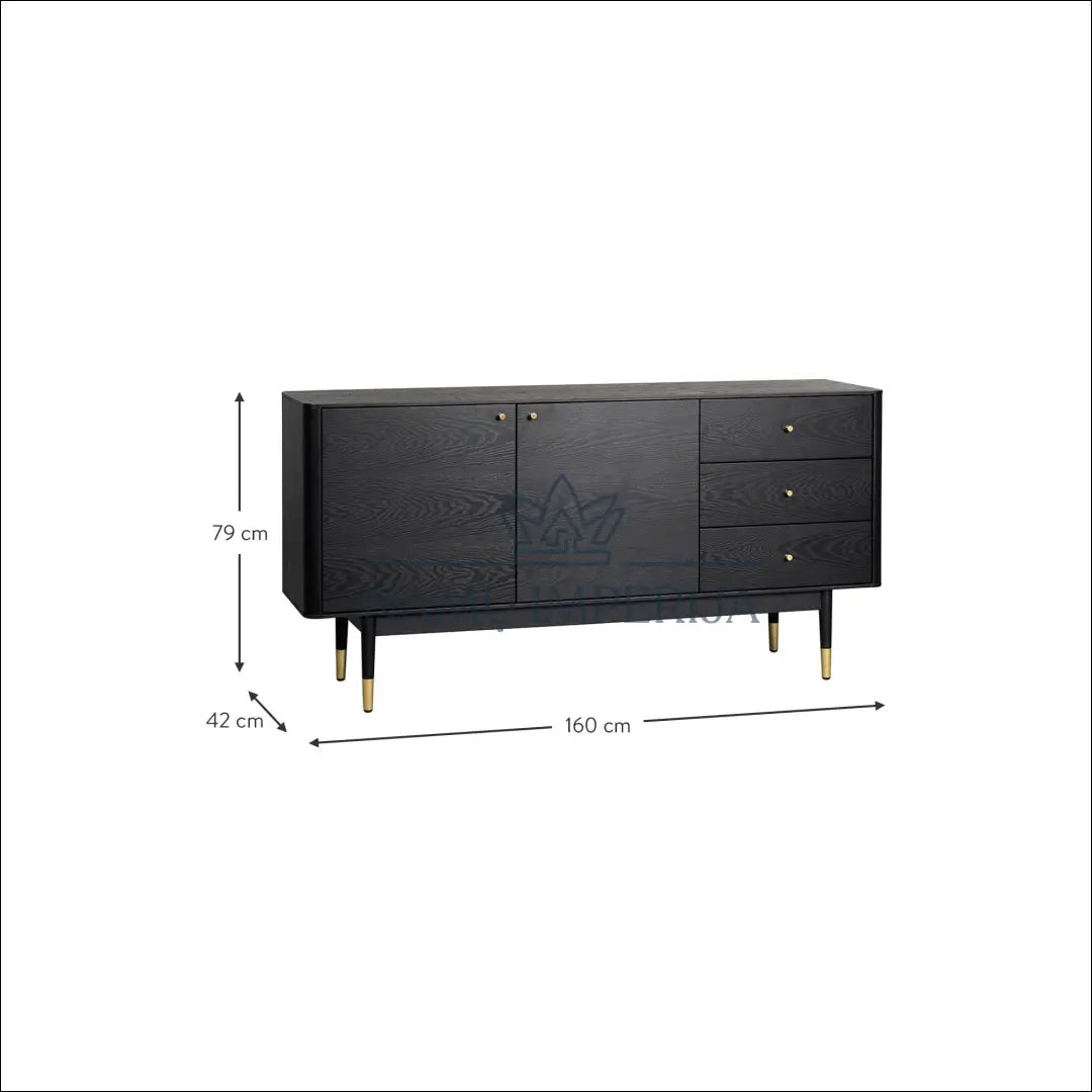 Komoda SI814 - €490 Save 65% __label:Pristatymas 1-2 d.d., color-auksine, color-juoda, komodos, material-mdf Virš