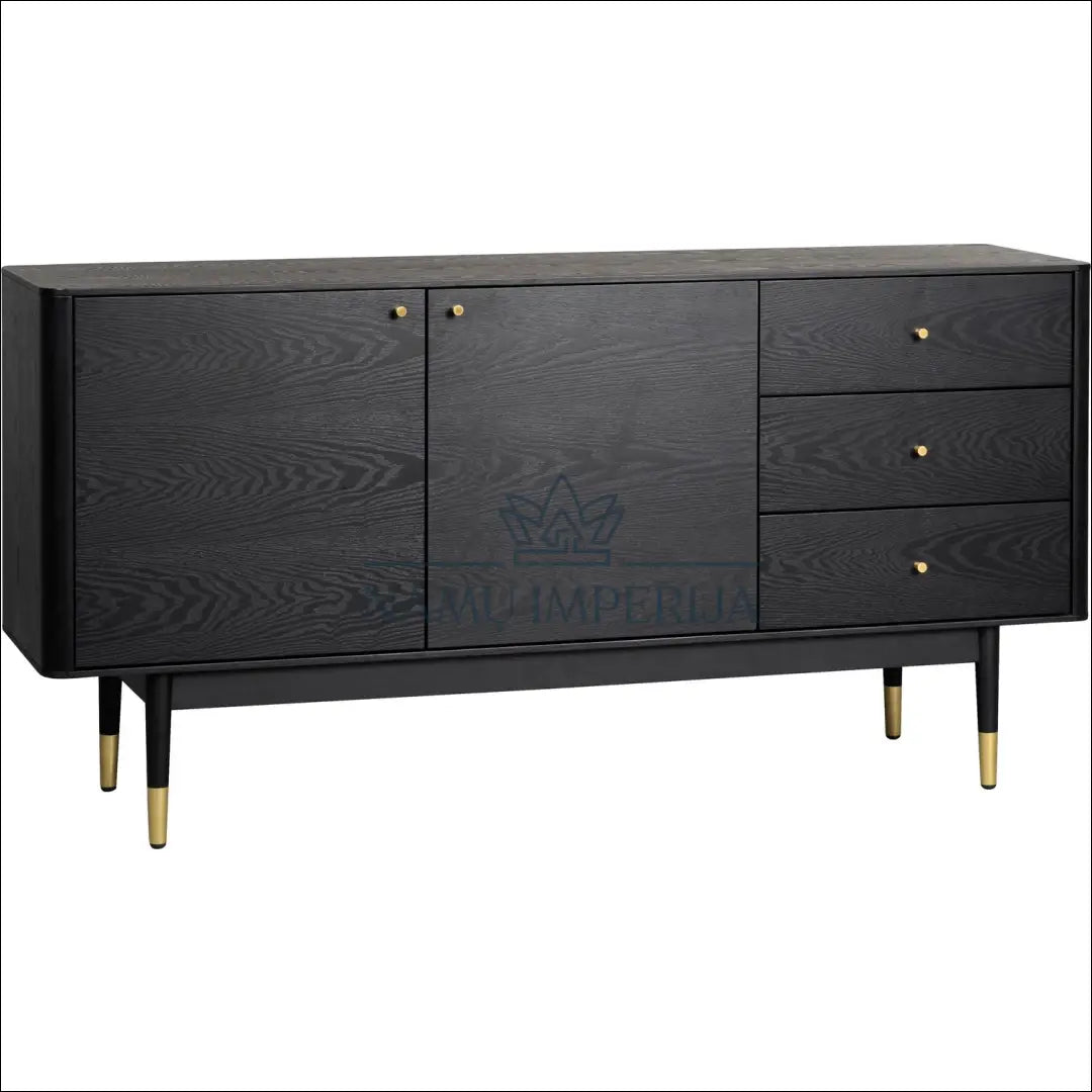 Komoda SI814 - €490 Save 65% __label:Pristatymas 1-2 d.d., color-auksine, color-juoda, komodos, material-mdf Virš