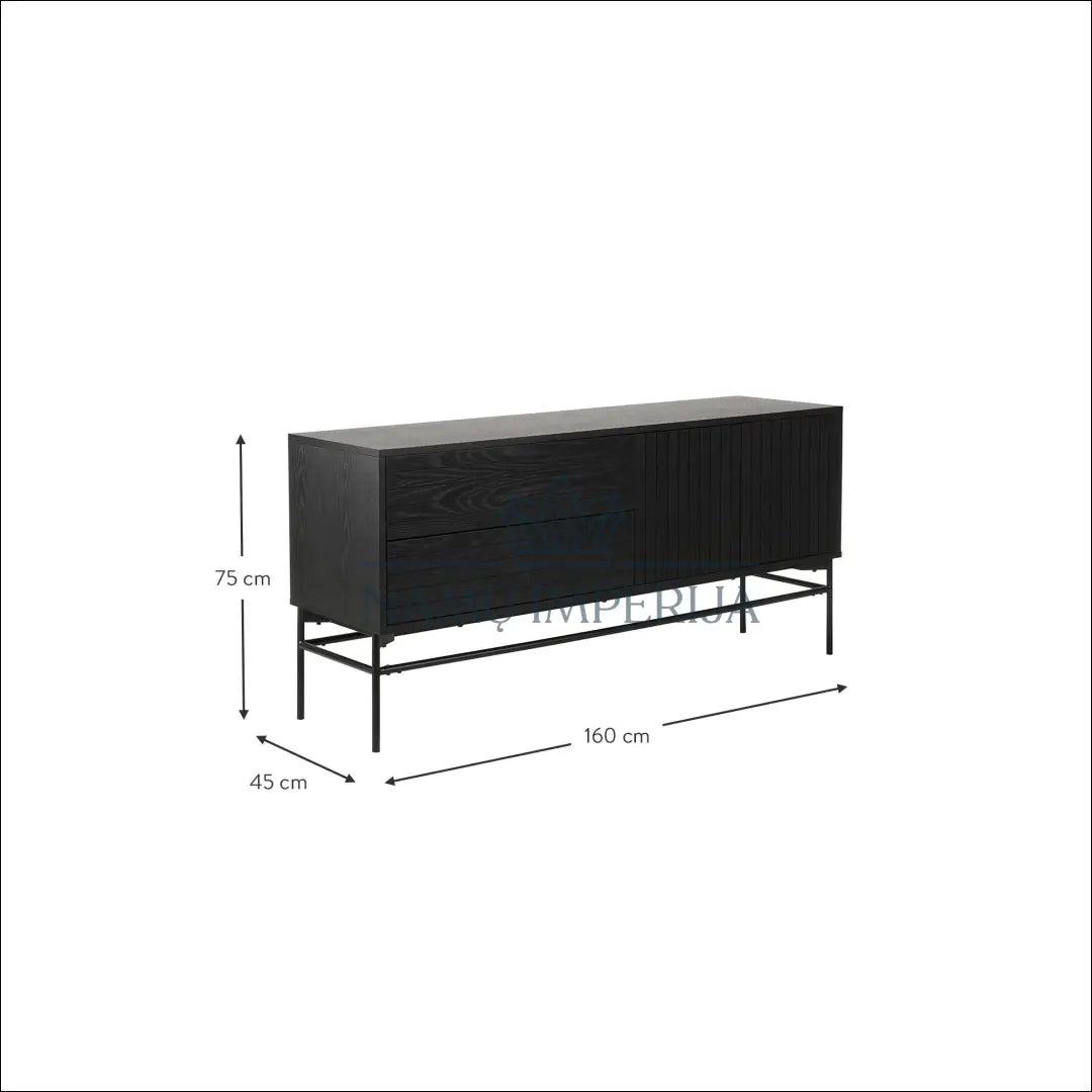 Komoda SI854 - €297 Save 65% __label:Pristatymas 1-2 d.d., color-juoda, indaujos, komodos, material-mdf Virš €200