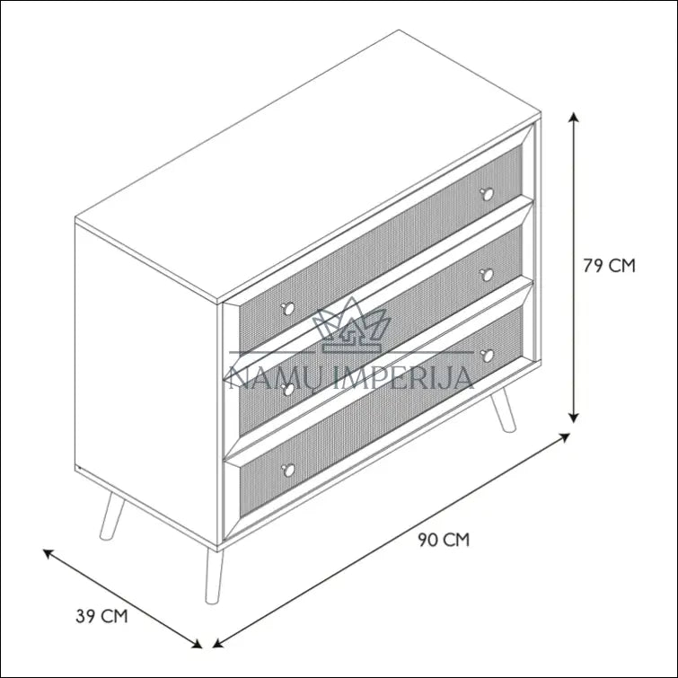 Komoda SI933 - €99 Save 55% 50-100, __label:Pristatymas 1-2 d.d., color-ruda, material-mediena, pazeistas €50