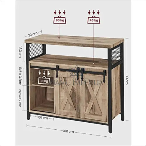 Komoda/Spintelė SM1123 - €235 Save 30% __label:Pristatymas 5-14 d.d., komodos, notouch30, over-200, song 100x33x80cm