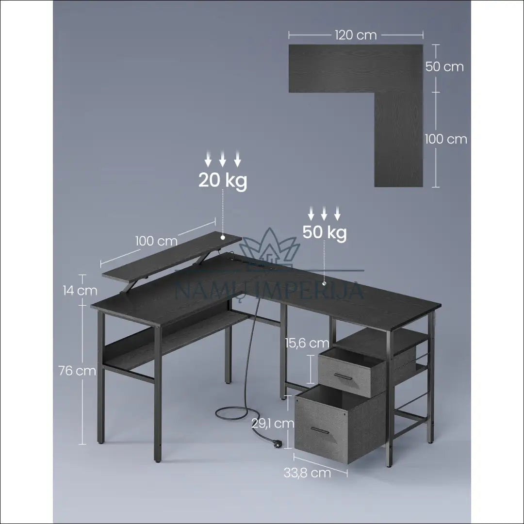 Kompiuterinis rašomasis stalas SM358 - €164 Save 10% 100-200, __label:Pristatymas 5-14 d.d., biuro-baldai,