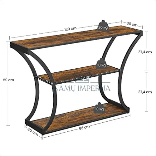 Konsolė SM394 - €117 Save 10% 100-200, __label:Pristatymas 5-14 d.d., konsoles, notouch10, song 120x30x80cm / Ruda