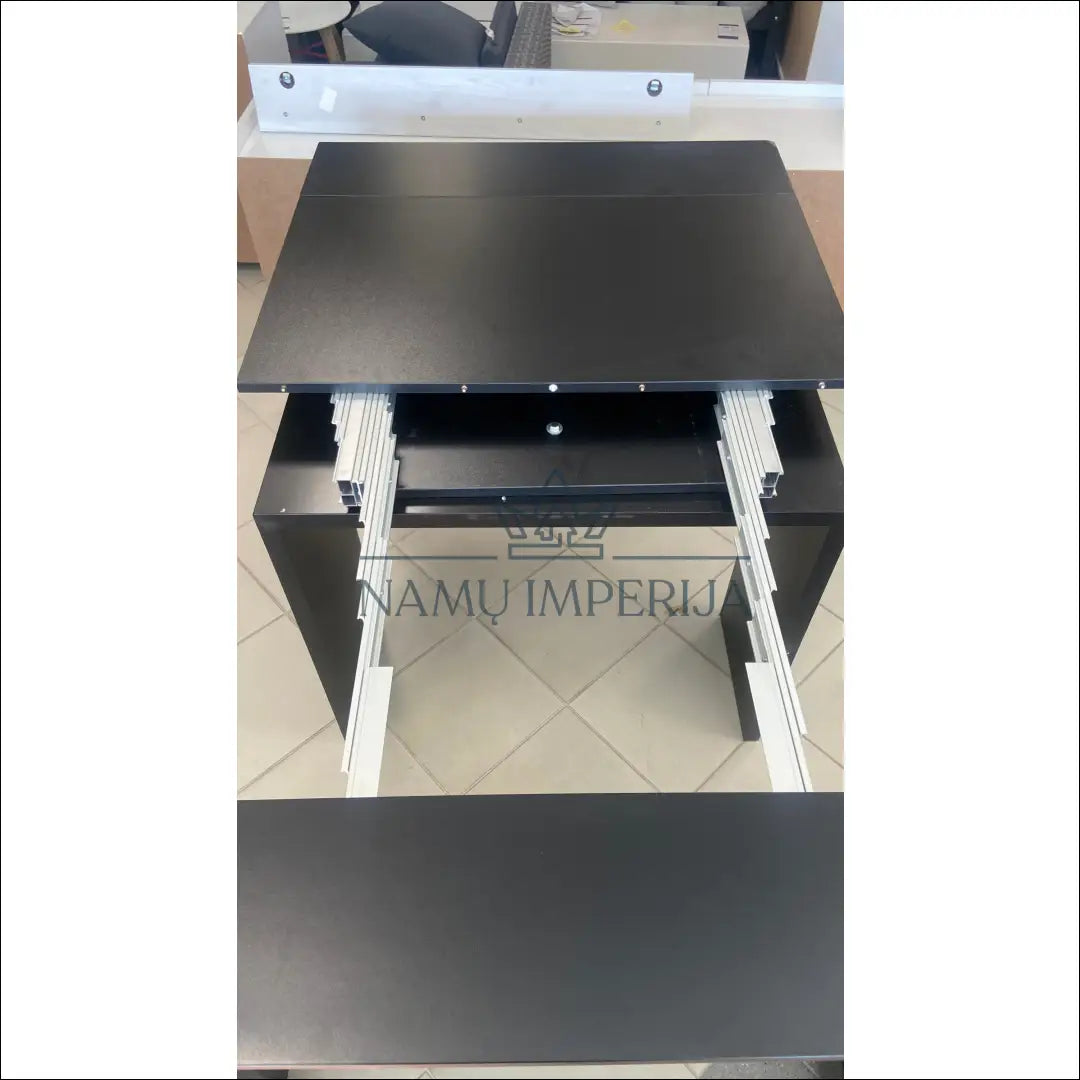 Konsolė-valgomojo stalas VI709 - €100 Save 85% 100-200, __label:Pristatymas 1-2 d.d., color-juoda, material-mediena,