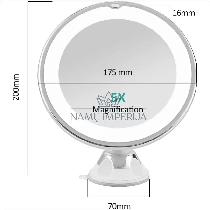 Kosmetinis LED veidrodis DI5227 - €13 Save 60% __label:Pristatymas 1-2 d.d., color-balta, interjeras, kita,